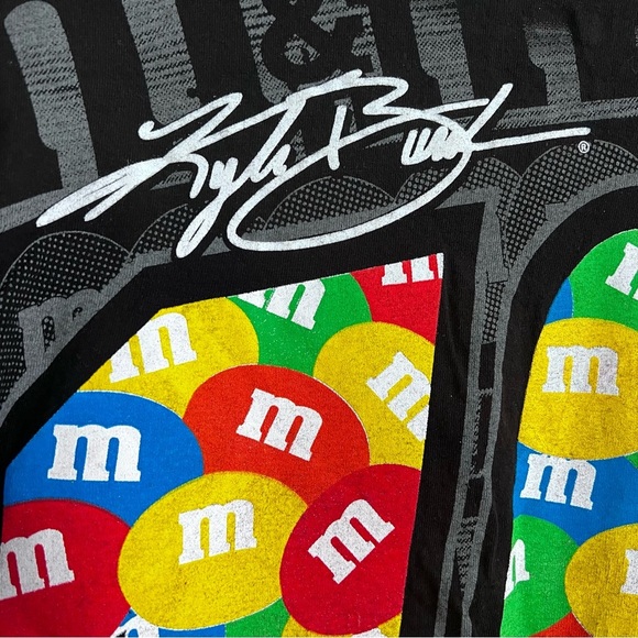 EUC Vintage Nascar M&M Kyle Busch Racing Tee in Black size Medium - Picture 9 of 11